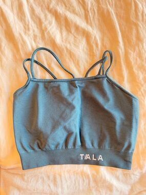 TALA Teal Double-Strap Crop Sports Bra